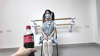 Hs021-an Asian Girl in School Uniform Was Disciplined