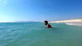 DreamStudioCouple Nude Beach Fuck - Big Tits Amateur MILF Doggystyle Orgasm