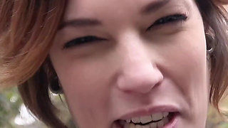 German Scout - Inked Small Tits Dirty Girl Silvia Ruby Pick up for Casting Fuck