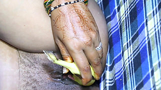 Teacher Caught Desi Indian College Girl with Banana in Her Pussy
