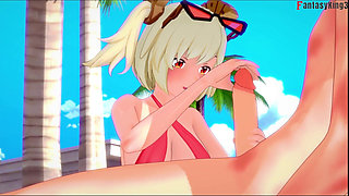 Burnice Bikini Blowjob on the Beach - 1 - Zenless Zone Zero (zzz)