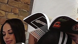 Two Hot Sexy MILF Wives Play with a Small Dick Guy and Leave Him Frustrated After Giving a Slow Handjob by Cock Teasing