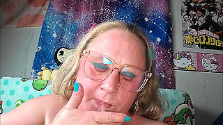 Busty Big Boobs MILF 14 Inch Dildo Throat Training