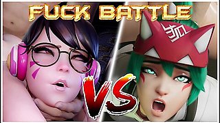 Car Toon - [hmv] Kiriko Vs D.va - Fuck Battle - Rondoudou Media