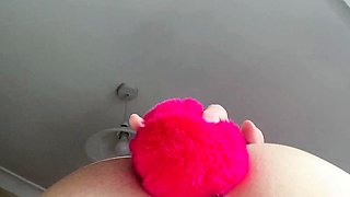 MILF blonde live toys webcam show in shower