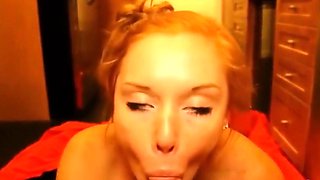 German Redhead Amateur Blowjob and Homemade Action