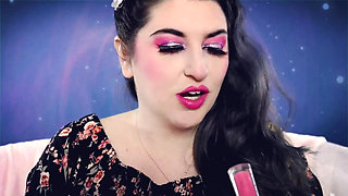 Pink Lipstick on Plexiglass Asmr