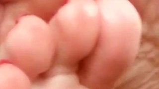 Oily Sexy Feet - Sexy Soles and Cute Toes - Big Foot Size Close up (size 10)