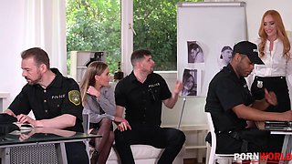 Interracial DP with Police Sluts Dellai Eveline and Kiara Lord GP2260