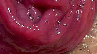 Ass Spread Close up Prolapse and Feet Show in White Nylons