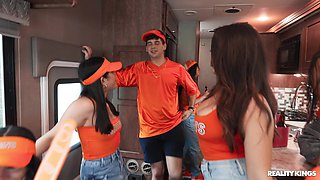 Naughty girls sex orgy unbelievable X-rated clip