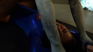 Brunette with big boobs and perky nipples fucks