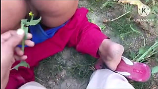 Village Bhabhi Fucked in Mustard Field in Doggy Style by Field Owner