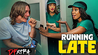 August Skye Thick Ass Fucked Doggystyle by Horny Boyfriend Before Work - Big Tits Creampie