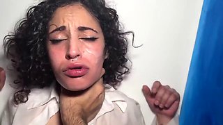 BDSM Secretary Submits to Brutal Face Fucking, Spanking, Whipping Domination and Foot Fetish Tor