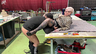 Horny Boss Fucks Apprentice at Work!