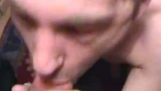 Older Neighbor Enjoys Sucking My Big Cock