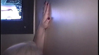 Blonde MILF Sucks Glory Hole Cock and Shows Dripping Cum Ass
