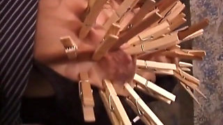 Clothespins on the tits