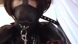 Mz12 - Latex-bound Puppy Vibrates to Reach Orgasm