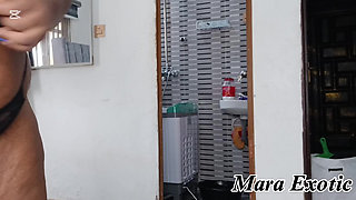 Thick Ass Ebony Hot Milf Laundry Day - Mara Exotic