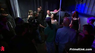Buxom Dana Vixen Public Bar Gangbang