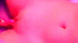 Close up with teen blonde sex doll rubbing her cunt