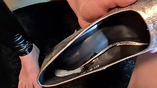 German MILF Kira Foot and Shoe Fuck