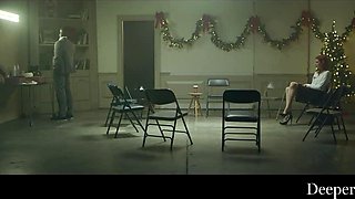 Redhead bitch letting this big black cock boss fuck her hard