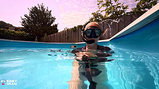 Secret Underwater Kink Session in My Pool Hiding From Neighbours