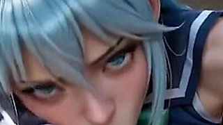 Aqua Causes Kazuma to Enjoy: Erotic Dream in a Barn From Konosuba