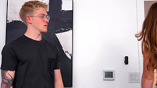 Bratty step sister teen bosses her new step brother around