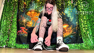 67 Giantess School Bully Tricks Nerd Into Worshiping My Massive Size 16 Stinky Feet - Shoe & Sock Removal