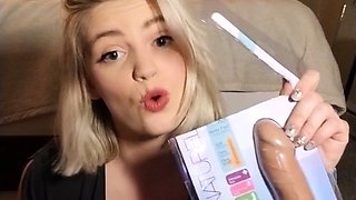 Blonde With Natural Big Boobs Loves Putting A Toy In Her