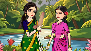 Man fucks woman with big cock in the forest, woman is very happy.