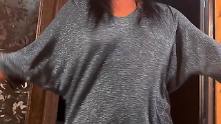 Tight & Shiny - Cameltoe Tease with No Panties