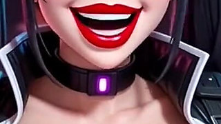 Two Cute Women Working at Cyberpunk Corner, Ai Animation