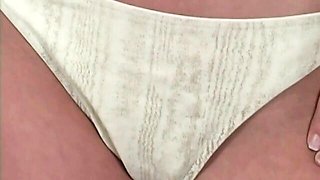 Sensual solo masturbation with a long-haired brunette Evey