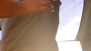 Blonde Babe in Sexy High Heels Masturbates Solo