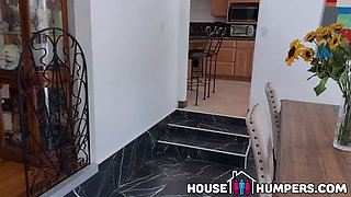 Two hot realtors glob to knees & share explosion... then hear bad news twist