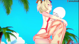 Burnice Bikini Blowjob on the Beach - 2 - Zenless Zone Zero (zzz)