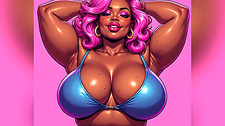 Chubby Black Women Art