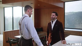 MILFY Naughty MILF Armani Black And Her Cutie Girlfriend Matty Mila Perez Take Turns Riding Young Studs Cock