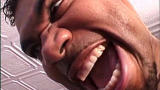 MILF with Big Nipples Fucked and Cummed on Face by Two Monster Black Cocks
