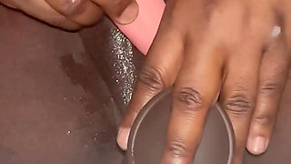 Fucking My Pussy with Big Dildo Rubbing My Big Clit Cumming Hard