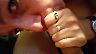 POV Blowjob with Pulsating Cum in Mouth and Swallow