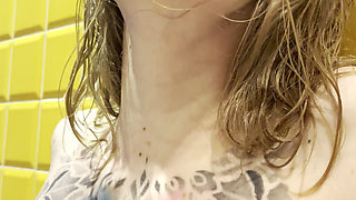 Roommate Caught Me Showering and Made Me Cum with Fingers