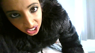 Step Mommy's Black Fur Coat, Cum on Her Hot MILF Ass