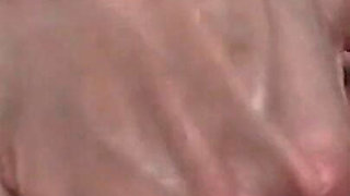 Blonde Fake-tit Slut Masturbates by Pool and Squirts Fountains