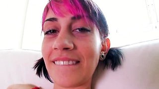 Blonde tight pussy babe solo toy fun in glamour masturbation